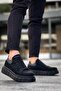 Mhd-099 Men's Lace-Up High Sole Suede Sneaker Shoes Sst - Black - 6
