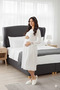 Women's Ecru Lace Buttoned Special Design 100% Cotton Maternity Nightgown - 6