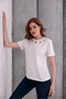 Women's White T-Shirt Women's Stone-Beaded Blouse - 8