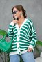 Women's Ankle Skirt and Bands Corded Fabric Line Patterned Knitwear Cardigan 214201 - 3