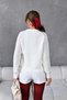 Women's Corded Fabric Crew Neck Lace-Like Knit Sweater 8438Sw - 6