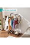 Clothes Rail Clothing Rack: Drying Portable Clothes Rail with Hook and Wheel Metal Freestand - 8