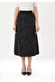Knitted Leather Skirt with Elastic Waist and Pocket Detail - 3