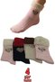Women's winter soft plush slipper socks 4-pack – rhinestone leopard heart detail - 2