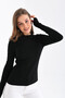 Women's Crew Neck Corded Fabric Premium Yarn Knitwear Sweater 224324 - 4