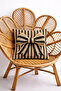 3D Cream-Black Bow Detailed Striped Decorative Throw Pillow Cover (45X45 cm) - 2
