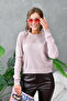 Women's Crew Neck Lace-Like Knit Sweater 10833 - 3