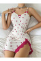 Women's Nightwear Dress with Straps - 2