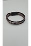 Faux Leather Brown Magnetic Snap Men's Braided Bracelet - 2