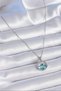 Stainless Steel Silver Color Zircon Stone Polar Star Women's Necklace – Stylish Design with a Nautical Theme