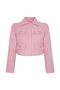 Tweed Jacket with Flap Collar Pink - 2