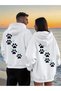 Dear Couple Combination Paw Print Hooded Sweatshirt Set of 2 Unisex Oversize Hoodie 3