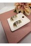 Colorful Zircon Stone Steel Earrings - 3