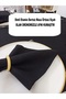 Glittery Etamin Dertsiz Napkin 6 Pieces 35X35 cm - Black