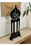 حامل على شكل فانوس رمضاني مزخرف من الأكريليك، مزين بعبارة "رمضان مبارك". - 4