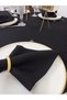 Glittery Etamin Dertsiz Napkin 6 Pieces 35X35 cm - Black - 3