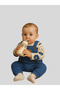 Baby Boys 3-Piece Romper Set Salopet and Socks Set Teddy Bear Patterned Bodysuit Bear Embroidered Cotton - 2