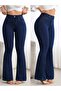 Women's Stretch Fabric Flared Pants - 7