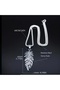 Yiwu Bohemian Style Stainless Steel Feather Necklace, Silver Leaf Chain Accessory, Men's and Women's Necklaces - 3