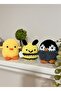 3-Piece Handmade Velvet Amigurumi Set – Bee, Chick and Penguin |   11 cm Decorative Toy - 2