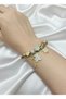 316L Tarnish Free Steel Wire Wrap Bracelet Zircon Stone Gold Color Teddy Bear Charm Bracelet