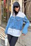 Women's Hooded Jean Detailed Sweatshirt |   Relaxed Fit Casual Stylish Top Mlb126