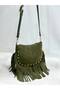 Genuine Suede Leather Tassel Women Shoulder Bag