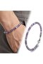 Men's Amethyst Stone & Silver Hematite Stone Adjustable Steel Chain Bracelet