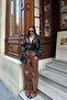 Women's Tan Premium Quality Leather Pants |   Office Kombin Mlb130 - 4