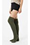 Wellsoft Plush Over-The-Knee Home Socks Long Socks Booties Winter Unisex Khaki - 2
