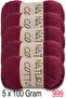Diva Natural Cotton 999 Burgundy (Pack of 5)