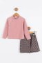 Girl's Sweater with Shorts Skirt and Half Turtleneck Blouse, 3-11 Years Old, Stylish Holiday Outfit Set - 2