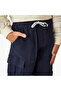 Solid Cargo Joggers with Drawstring Closure - 4