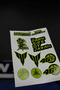 Mt Neon Green A4 Sticker Pack for Motorcycle and Helmet (9 Pieces Stickers) - 4
