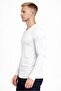 Men's White Cotton Lycra Single Jersey Long Sleeve T-Shirt-D236 - 2