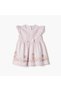 Minnie Mouse and Daisy Duck Print Dress with Schiffli Detail