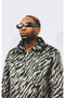 Zebra Pattern Wool Coat - 2