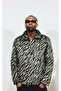 Zebra Pattern Wool Coat - 3