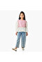 Girls Peplum Top with Bow Accent - Cotton Blend - Long Sleeves - Round Neck - 2
