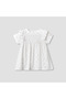 Printed A-line Dress with Pintuck and Ruffle Detail