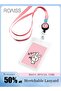 Retractable Lanyard Card Holder Cute Easy-to-pull Buckle for Student Access Control Transportation S
