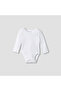 Round Neck Bodysuit with Snap Button Closure - Cotton - Long Sleeves - Set of 3 - 3