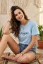 Florence Printed Women's Basic Crew Neck T-Shirt - 2