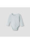 Round Neck Bodysuit with Snap Button Closure - Cotton - Long Sleeves - Set of 3 - 4