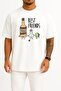 Oversized Tequila Salt and Lemon Is My Best Friend Chest B Printed Unisex T-Shirt