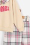 Girl's Plaid Patterned Shorts with Skirt, Collared Sweatshirt, Ages 6-7-8-9-10, 2-Piece Top and Bottom Set - 5