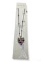 Silver Color Pink Heart Bow Model Steel Necklace - 3