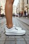 Women's White Black Daily Lace-Up Casual Comfortable Sole Sneaker Comfortable Soft Walking Sports Shoes - 5