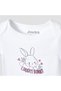 Round Neck Bodysuit with Snap Button Closure - Cotton - Short Sleeves - 3