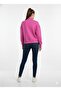 Half Zippered Inside Sh Fleece-Lined O Oversized Sweatshirt - 3
